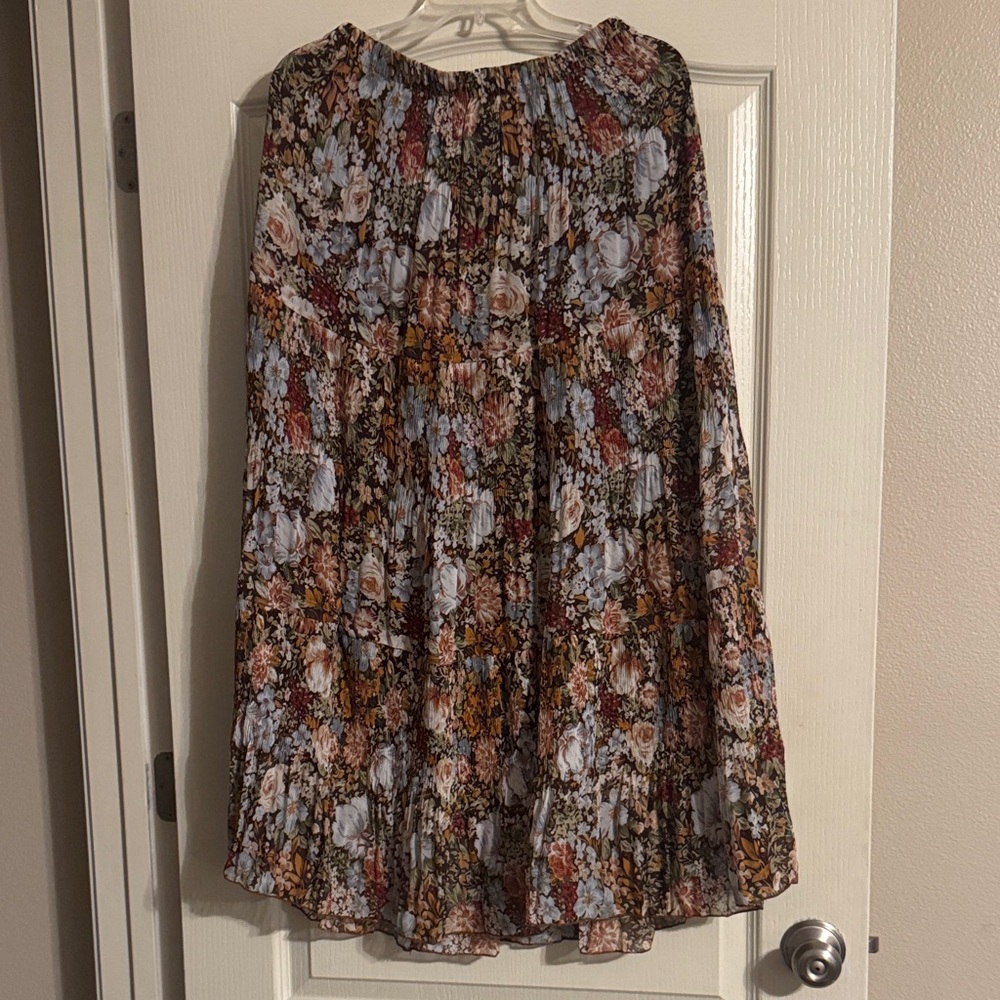 Amazon Floral A-Line Skirt - Multicolor